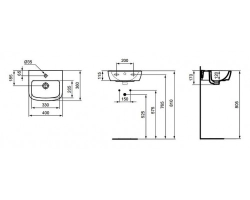 Рукомойник Ideal Standard Tempo T056701