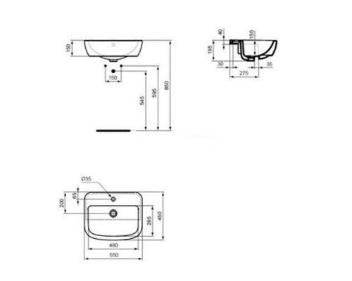 Раковина Ideal Standard Tempo T059001