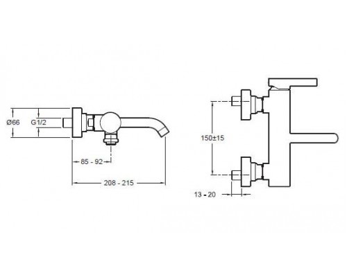 Смеситель Jacob Delafon Stillness E12778-4-CP ванны с душем