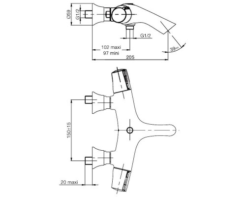 Смеситель Jacob Delafon Symbol E71684-CP