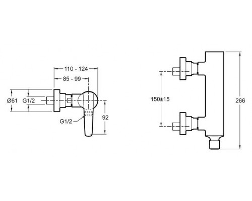 Смеситель для ванны и душа  Jacob Delafon Aleo+ E72318-CP