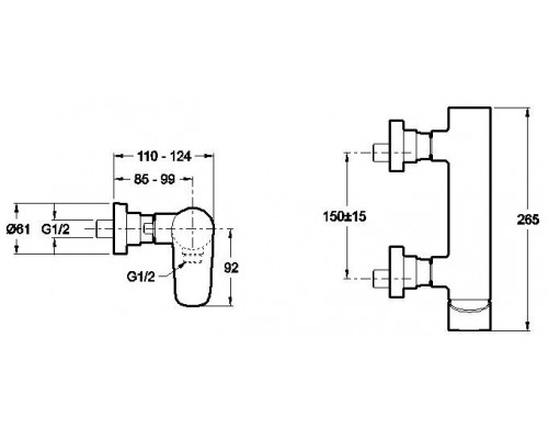 Смеситель для ванны и душа Jacob Delafon Aleo E72351-CP