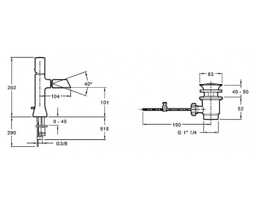Смеситель для биде Jacob Delafon Toobi E8961-CP