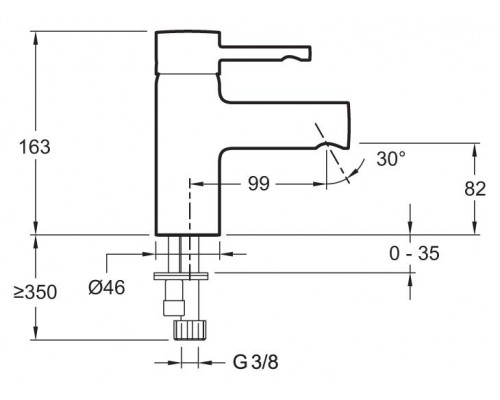 Смеситель Jacob Delafon Cuff E98298-CP