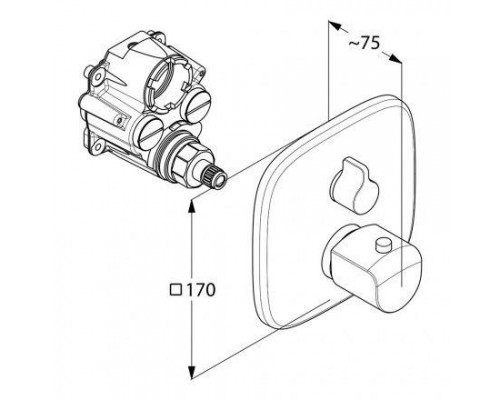 KLUDI AMEO Встраиваемый смеситель для ванны и душа с термостатом