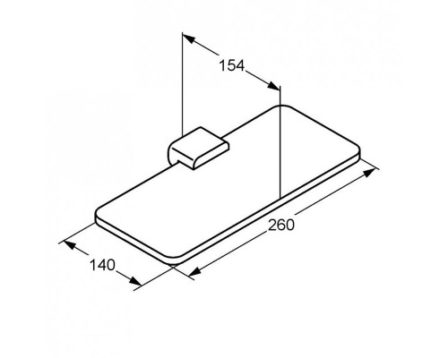KLUDI E2 полочка 260x140