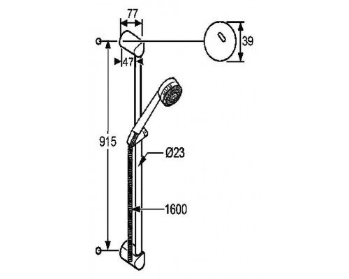 Душевой гарнитур Kludi Zenta 6084086-00 (трещина на держателе)