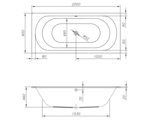 Ванна акриловая Kolpa-San Betty E2 200x90