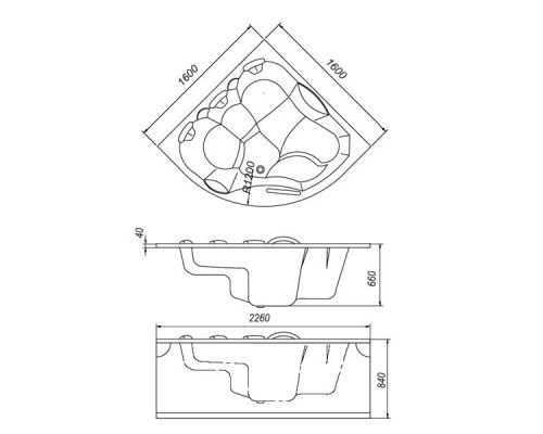 Ванна акриловая Kolpa-San Gaya 160x160