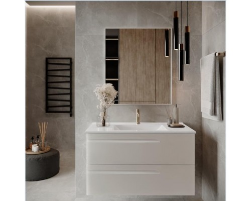 Тумба подвесная ATLAS 100 под умыв-к Creavit Su 100, белый матовый, LA-WCAB-100-122