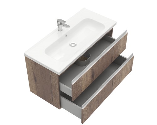 Тумба подвесная ELECTRA 100 под умыв-к Creavit Ideal 100, дуб Рока, LE-WCAB-100-222