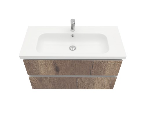 Тумба подвесная ELECTRA 100 под умыв-к Creavit Ideal 100, дуб Рока, LE-WCAB-100-222