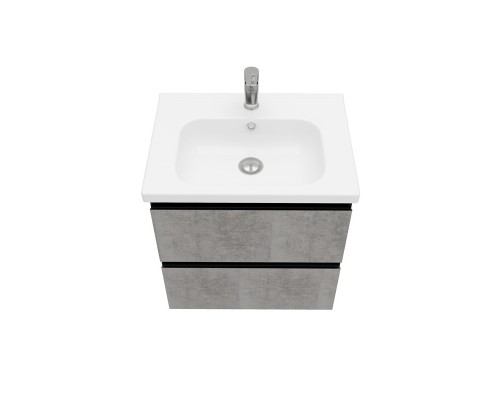 Тумба подвесная ELECTRA 60 под умыв-к Creavit Ideal 60, хромикс серебро, LE-WCAB-60-123