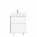 Тумба напольная LUNO 70 под умыв-к Cerastyle Frame 70, хромикс серебро/белый матовый, LL-WFCAB-70-123-11