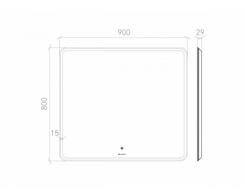 Зеркало Optimum 90х80 с LED подсветкой без подогрева