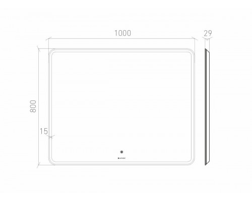 Зеркало Optimum 100х80 с LED подсветкой