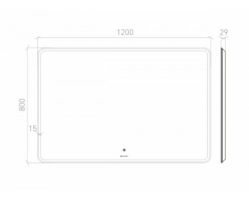 Зеркало Optimum 120х80 с LED подсветкой без подогрева