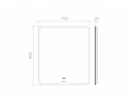 Зеркало Optimum 70х80 с LED подсветкой