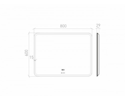 Зеркало Optimum 80х60 с LED подсветкой