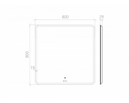Зеркало Optimum 80х80 квадратное с LED подсветкой
