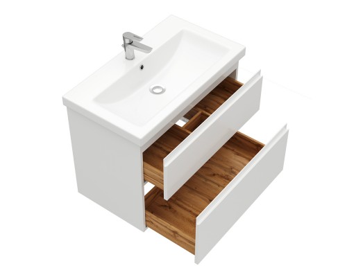 Тумба подвесная OPTIMUM 80 под умыв-к Como 80, Moduo 80, белый глянец, арт. LO-WCAB-80-01