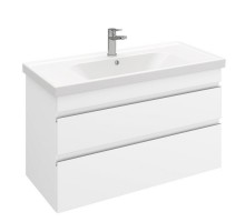 Тумба подвесная SARGAS 100 под умыв-к Cerastyle Frame 100, УЛЬТРА белый глянец, LS-WCAB-100-101