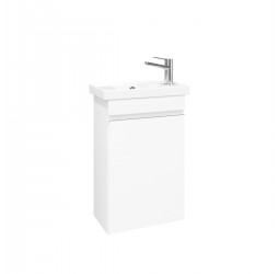 Тумба подвесная SARGAS mini 50 R под умыв-к Cerastyle Frame 50, правый, УЛЬТРА белый глянец, LS-WCAB-50-101R