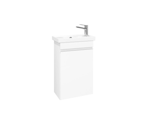 Тумба подвесная SARGAS mini 50 R под умыв-к Cerastyle Frame 50, правый, УЛЬТРА белый глянец, LS-WCAB-50-101R