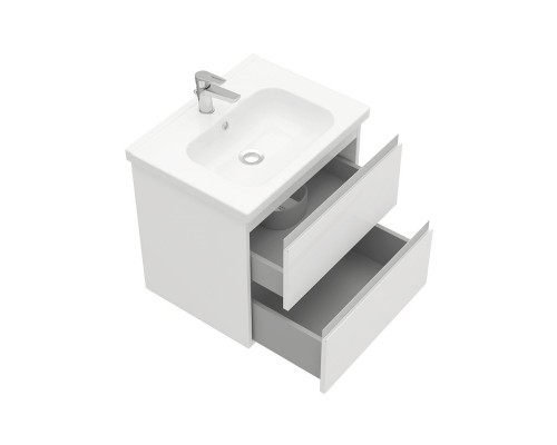 Тумба подвесная SARGAS 60 под умыв-к Cerastyle Frame 60, белый глянец, LS-WCAB-60-01