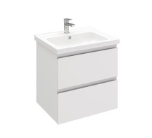 Тумба подвесная SARGAS 60 под умыв-к Cerastyle Frame 60, УЛЬТРА белый глянец, LS-WCAB-60-101
