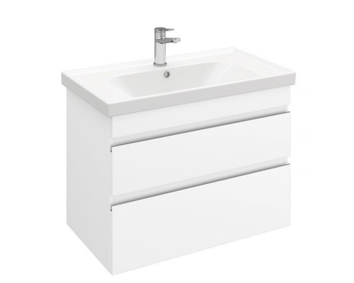 Тумба подвесная SARGAS 80 под умыв-к Cerastyle Frame 80, УЛЬТРА белый глянец, LS-WCAB-80-101