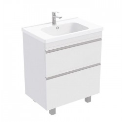 Тумба напольная VENUS 70 под умывальник Creavit IDEAL 70, УЛЬТРА белый глянец, LVE-WFCAB-70-101