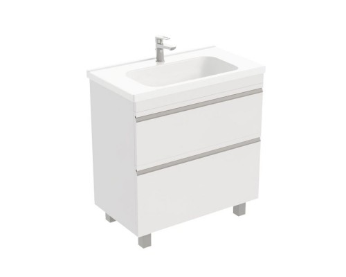 Тумба напольная VENUS 80 под умыв-к Creavit Ideal 80, белый глянец, LVE-WFCAB-80-01
