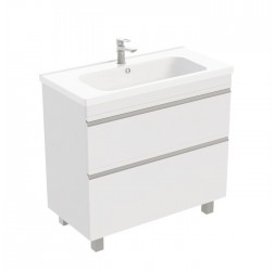 Тумба напольная VENUS 90 под умыв-к Creavit Ideal 90, белый глянец, LVE-WFCAB-90-01