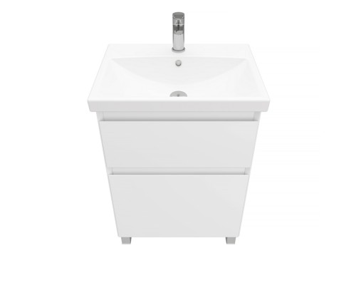 Тумба напольная OPTIMUM 60 под умыв-к Como 60, Moduo 60, белый глянец, LO-WFCAB-60-01