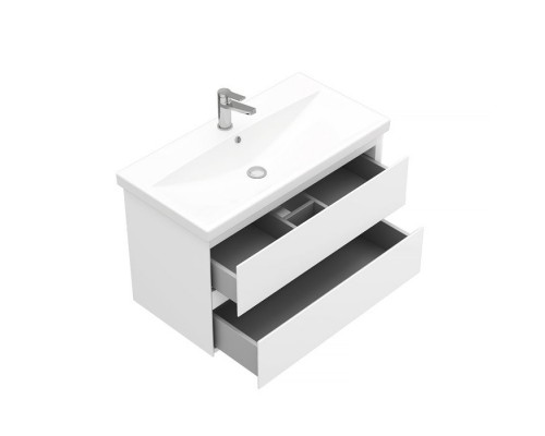 Тумба подвесная VITRUM 90 под умыв-к Cerastyle Elite 90, белый матовый, LV-WCAB-90-11