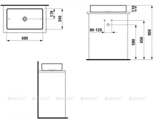 LAUFEN Living 8.1143.4.000.112.1 раковина-чаша, бел, SaphirKeramik