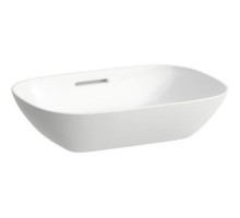 Раковина-чаша Ino, 500х360 мм, SaphirKeramik, без отв. для смесителя, с отв. перелива, цвет белый  Раковина-чаша Ino, 500х360 мм, SaphirKeramik, без отв. для смесителя, с отв. перелива, цвет белый