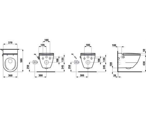 Умный подвесной унитаз Laufen Cleanet Navia LCC Rimless 8206014000001 безободковый с функцией биде
