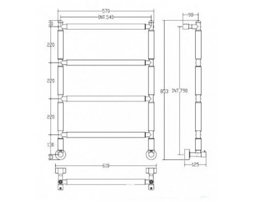 Полотенцесушитель Margaroli Sereno 2-442 хром
