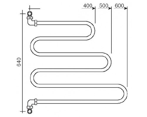 Полотенцесушитель Margaroli Vento 405WC белый/хром