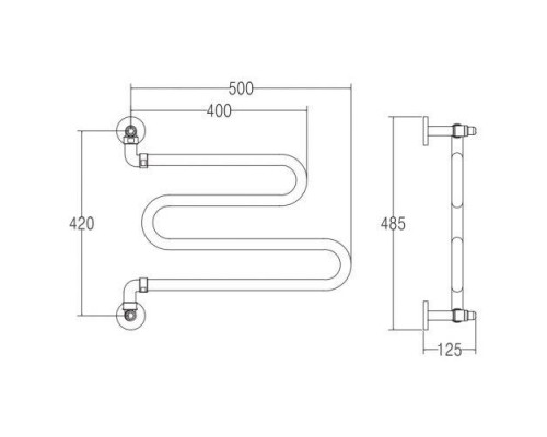 Полотенцесушитель Margaroli Vento 406GD золото глянцевое