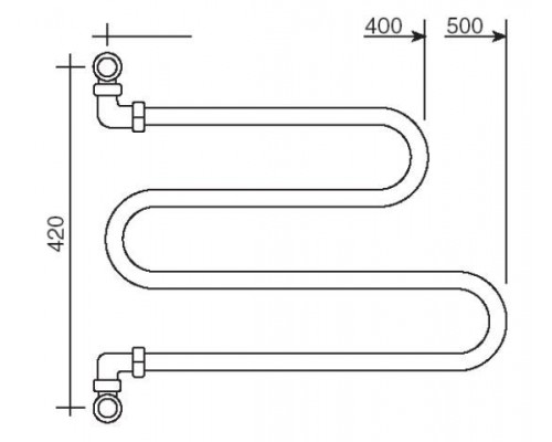 Полотенцесушитель Margaroli Vento 406SC хром матовый