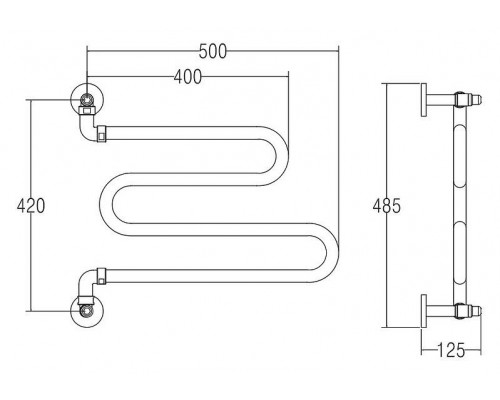 Полотенцесушитель Margaroli 406WH белый глянцевый