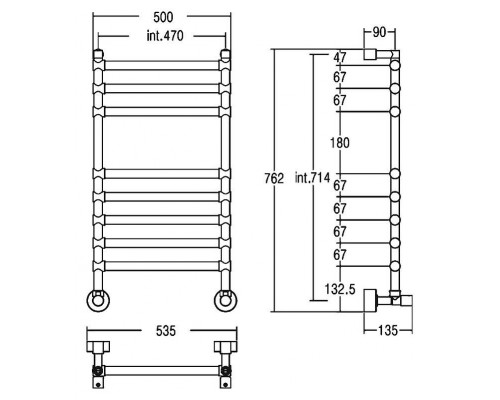Полотенцесушитель Margaroli Sole 464/8 хром