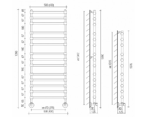 Полотенцесушитель Margaroli Sole 464/11 хром