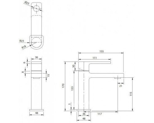 Смеситель Omnires Baretti BA7810 CR