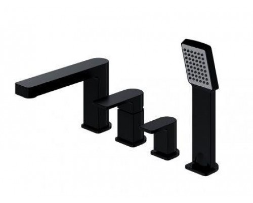 Смеситель Omnires Baretti BA7832BL для ванны на 4 отверстия, черный