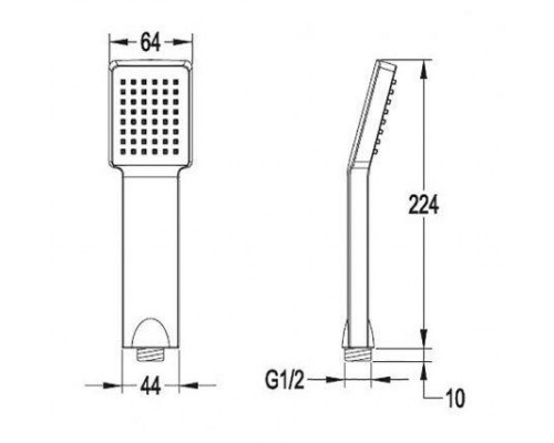 Смеситель Omnires Baretti BA7832BL для ванны на 4 отверстия, черный