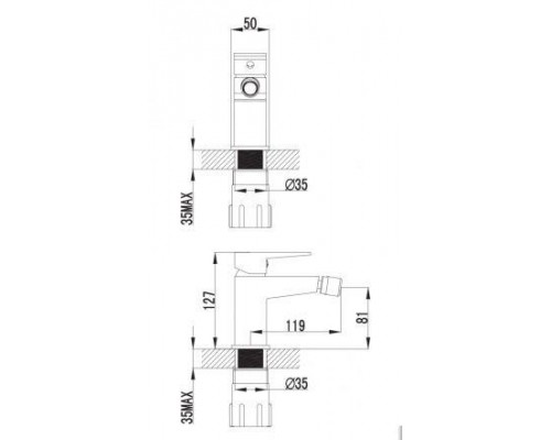 Смеситель для биде Omnires Fresh FR7120CR